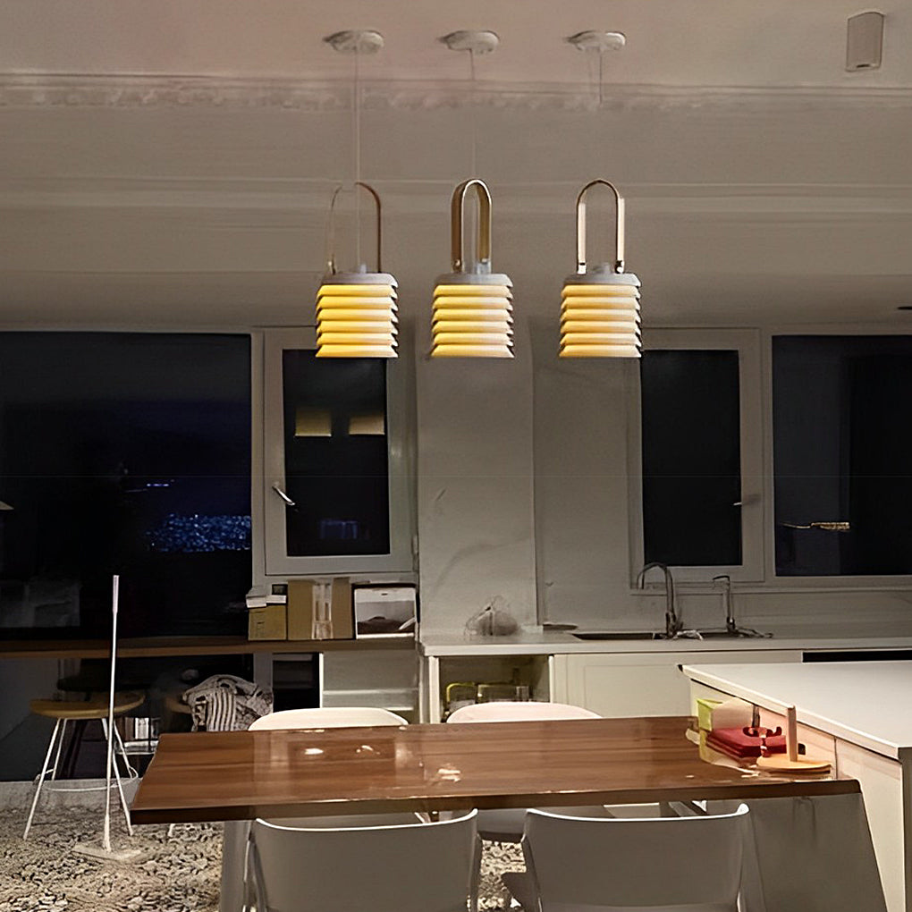 Multi-Layer Metal Minimalist Pendant Light Modern Drum Shade