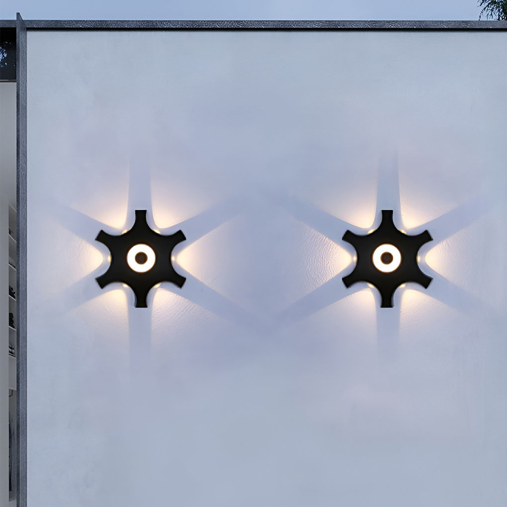 Flower Shaped LED Waterproof Outdoor Wall Sconce Aluminum