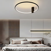 Adjustable Modern Round LED Ceiling Light - 3-Step Dimming Black