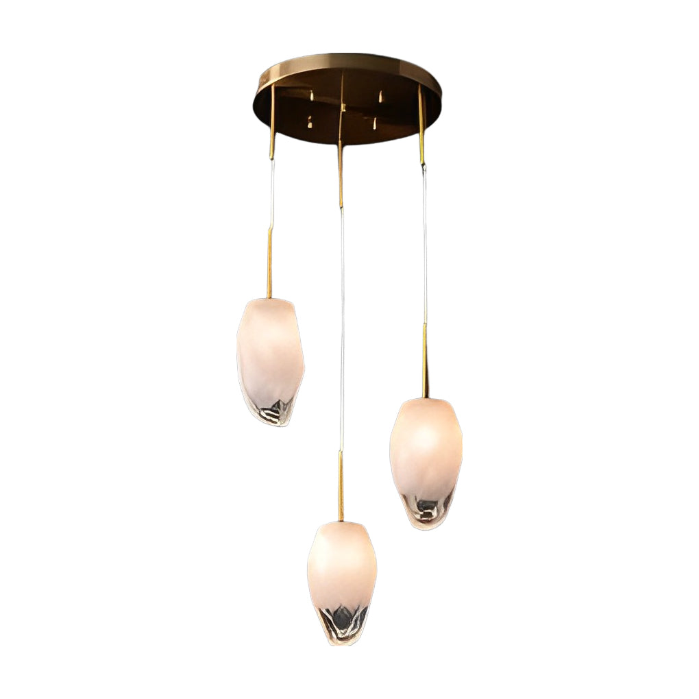 Modern Molecular Glass Chandelier Gold Electroplated LED Sputnik