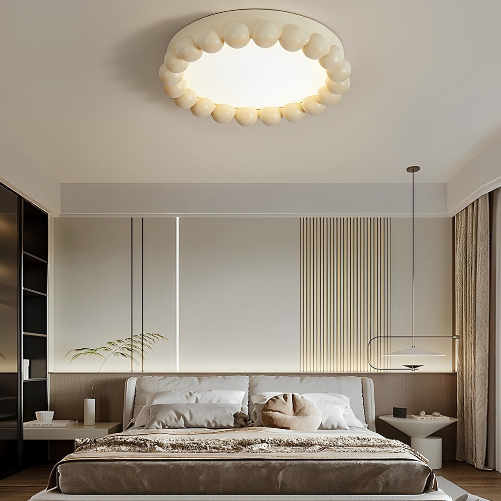 Modern Round Flush Mount Ceiling Light with 3-Step Dimming LED