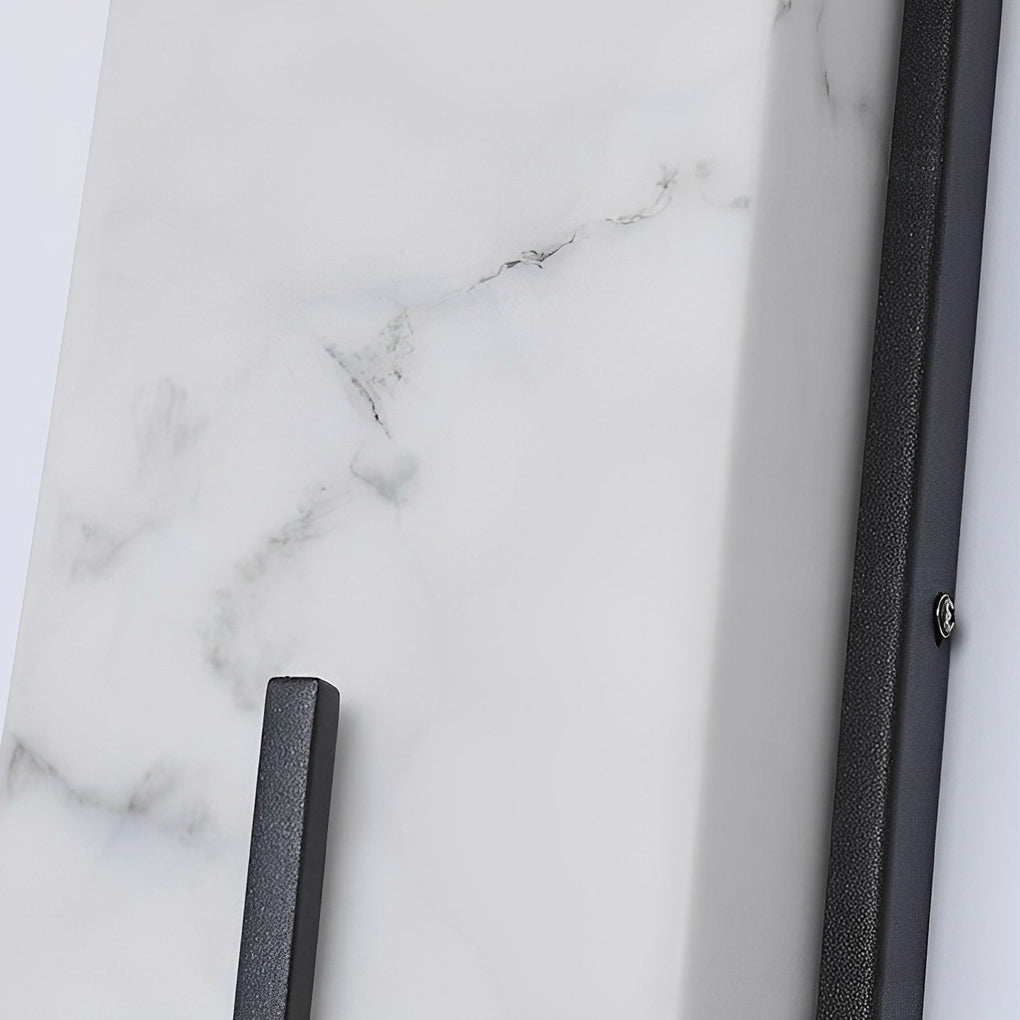 Modern Black Resin Outdoor Wall Sconce with LED - Waterproof IP54