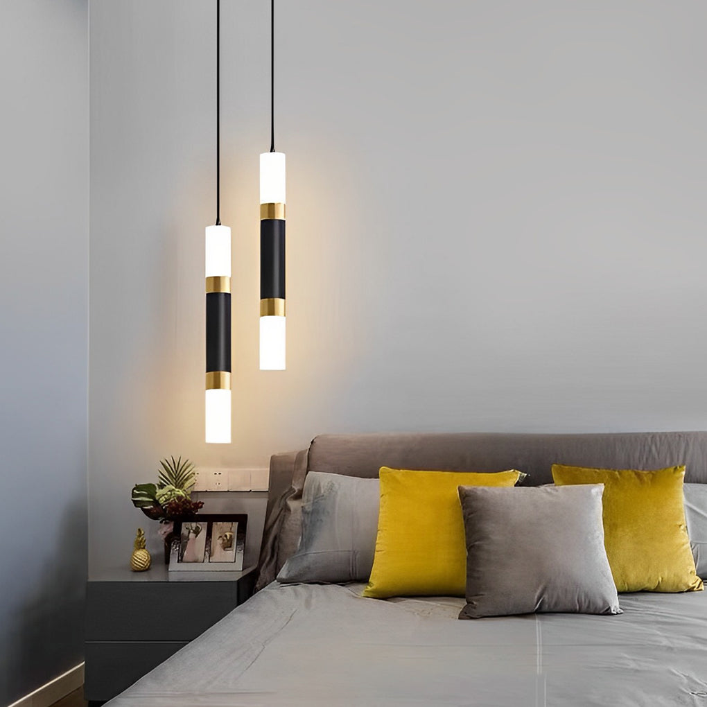 Modern LED Pendant Light Black Aluminum Acrylic Kitchen Island