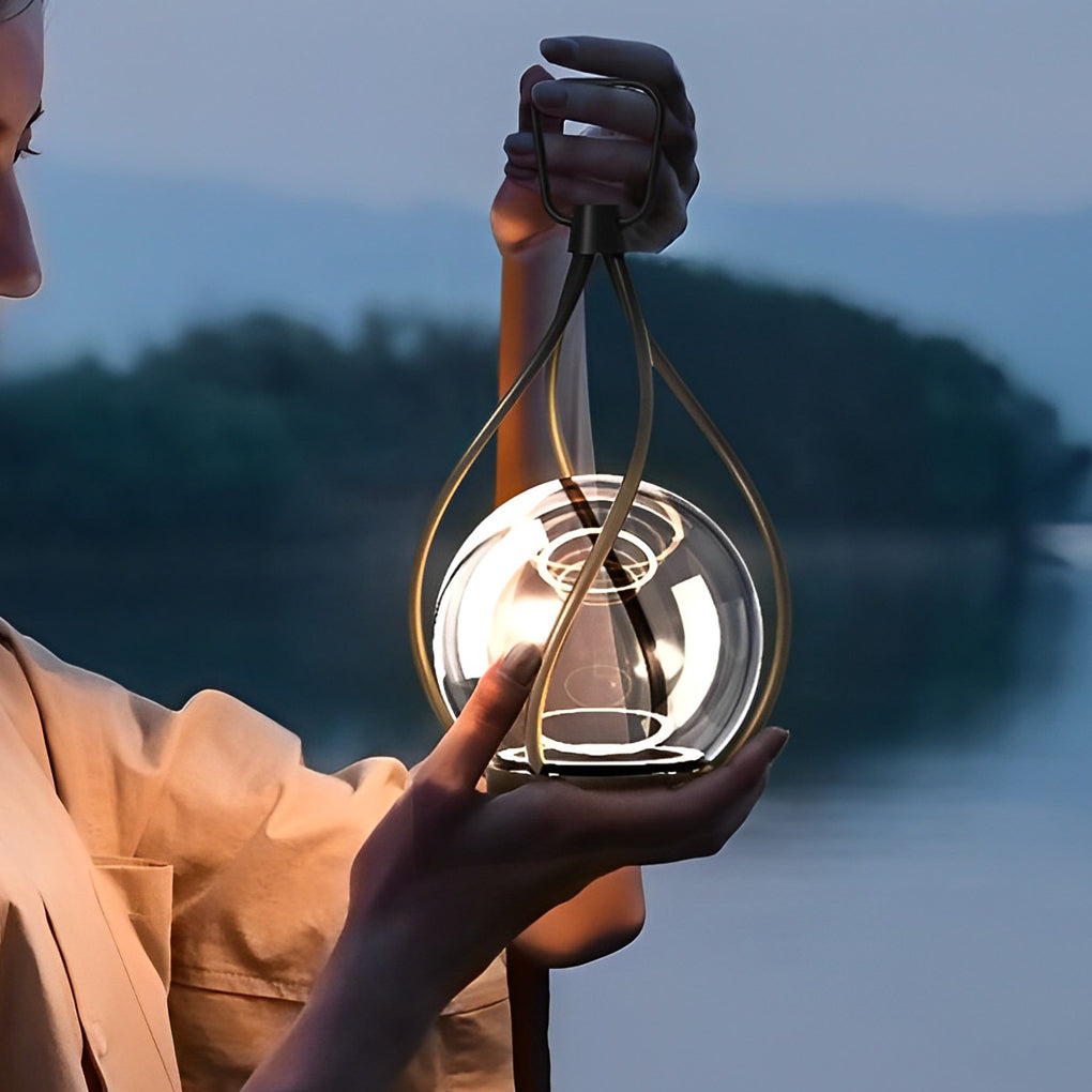Modern Portable LED Outdoor Lantern with USB Rechargeable Battery