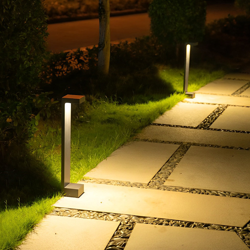 Modern LED Pathway Light - Waterproof Aluminum Black Finish