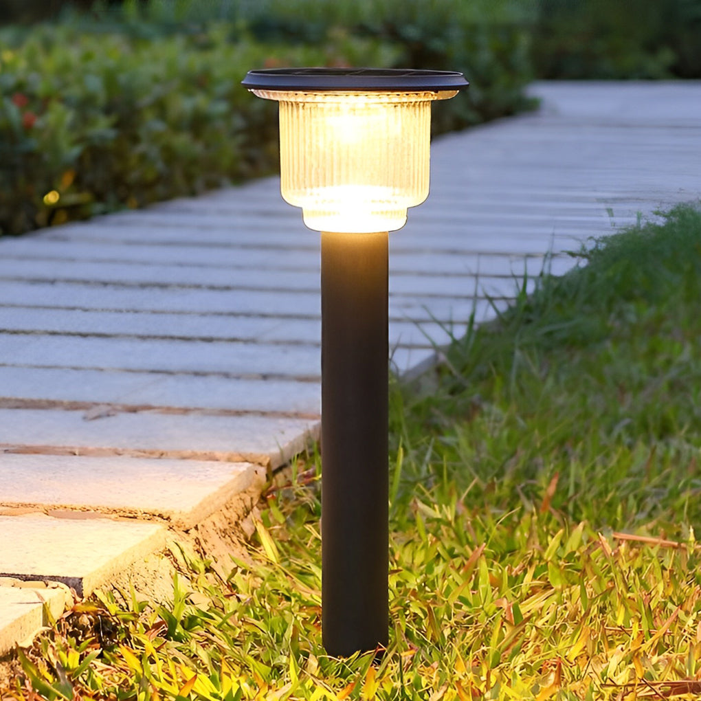 Solar LED Pathway Light with Adjustable Brightness - Matte Black