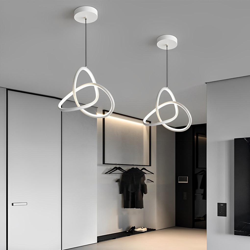 Circular Ring Modern LED Pendant Light with 3-Step Dimming