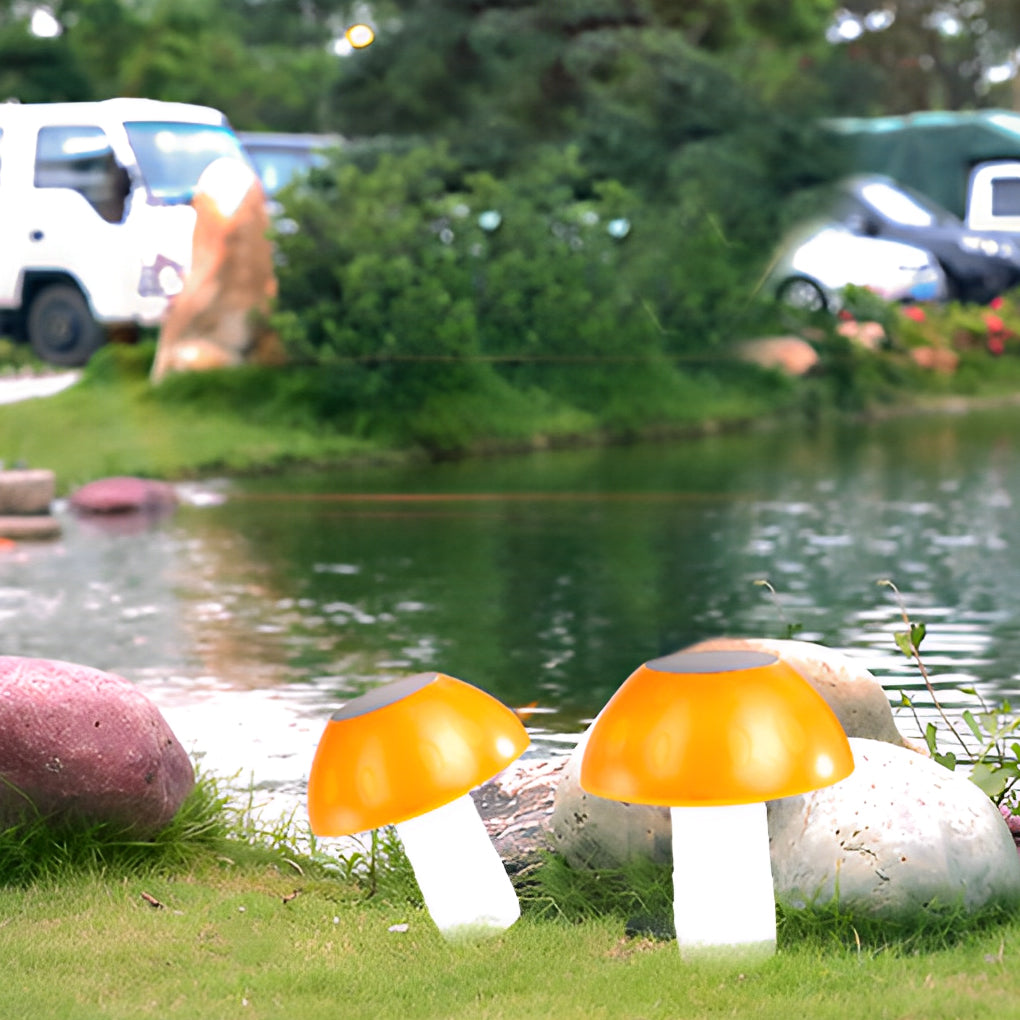 Mushroom Solar LED Lawn Light - Waterproof Outdoor Garden Lighting