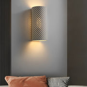 Modern Cylindrical Gypsum LED Wall Sconce - Waterproof White