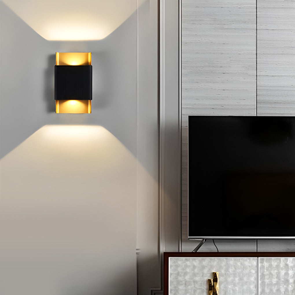 Modern Aluminum Up Down Outdoor Wall Light - Waterproof LED Sconce