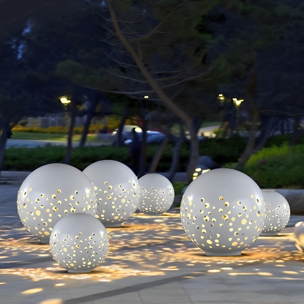 Modern White Steel Outdoor Post Light - IP65 Waterproof Lawn Lantern