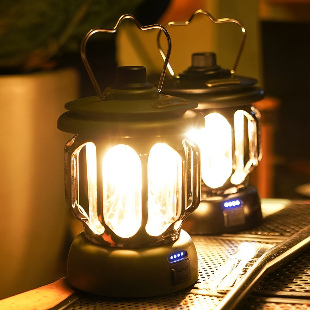Rechargeable LED Outdoor Lantern with Adjustable Brightness