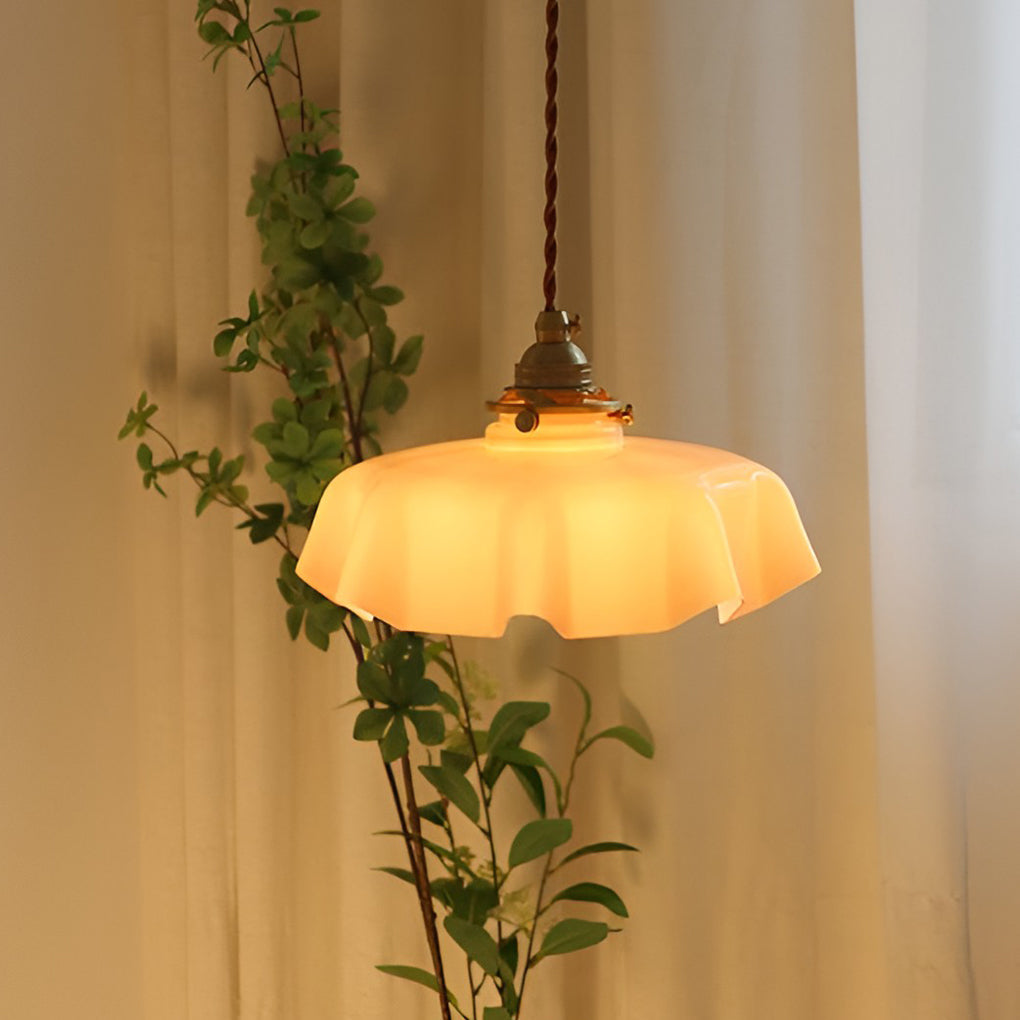 Modern Round Glass Pendant Light 4W Adjustable Island Chandelier