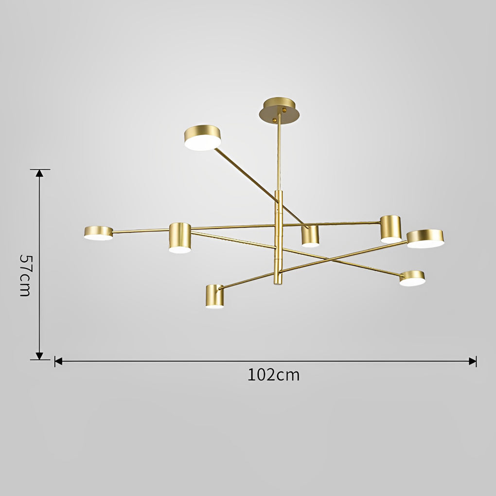 Nordic Geometric Pendant Light - Metal & Acrylic LED Chandelier