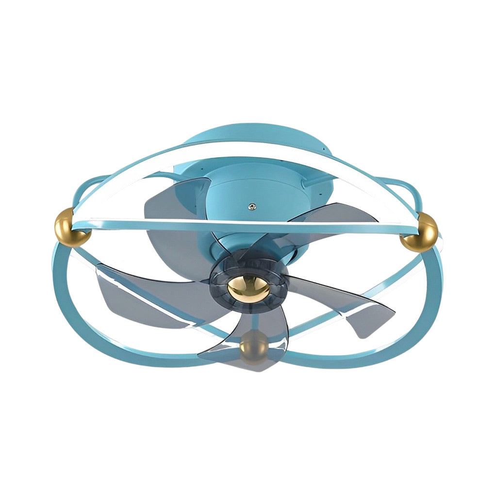 Modern Bladeless Ceiling Fan Light with Remote & Stepless Dimming