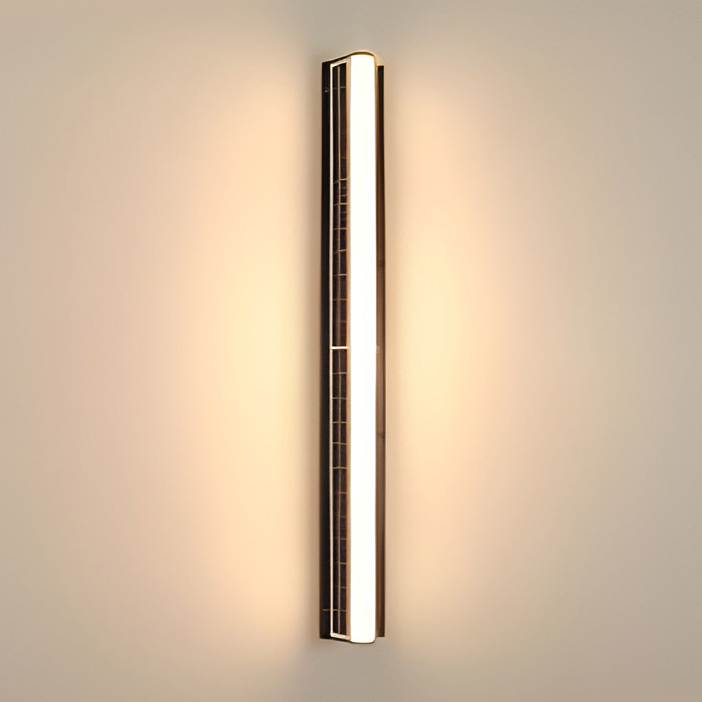Linear Solar LED Outdoor Wall Light Waterproof Acrylic Sconce