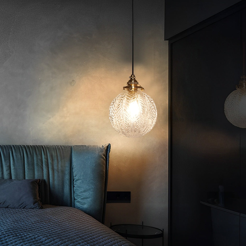 Modern Glass Ball Pendant Light with 3-Step Dimming LED