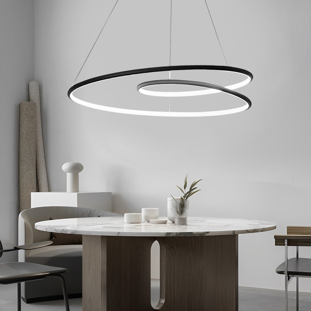 Modern Circular LED Pendant Light with Stepless Dimming