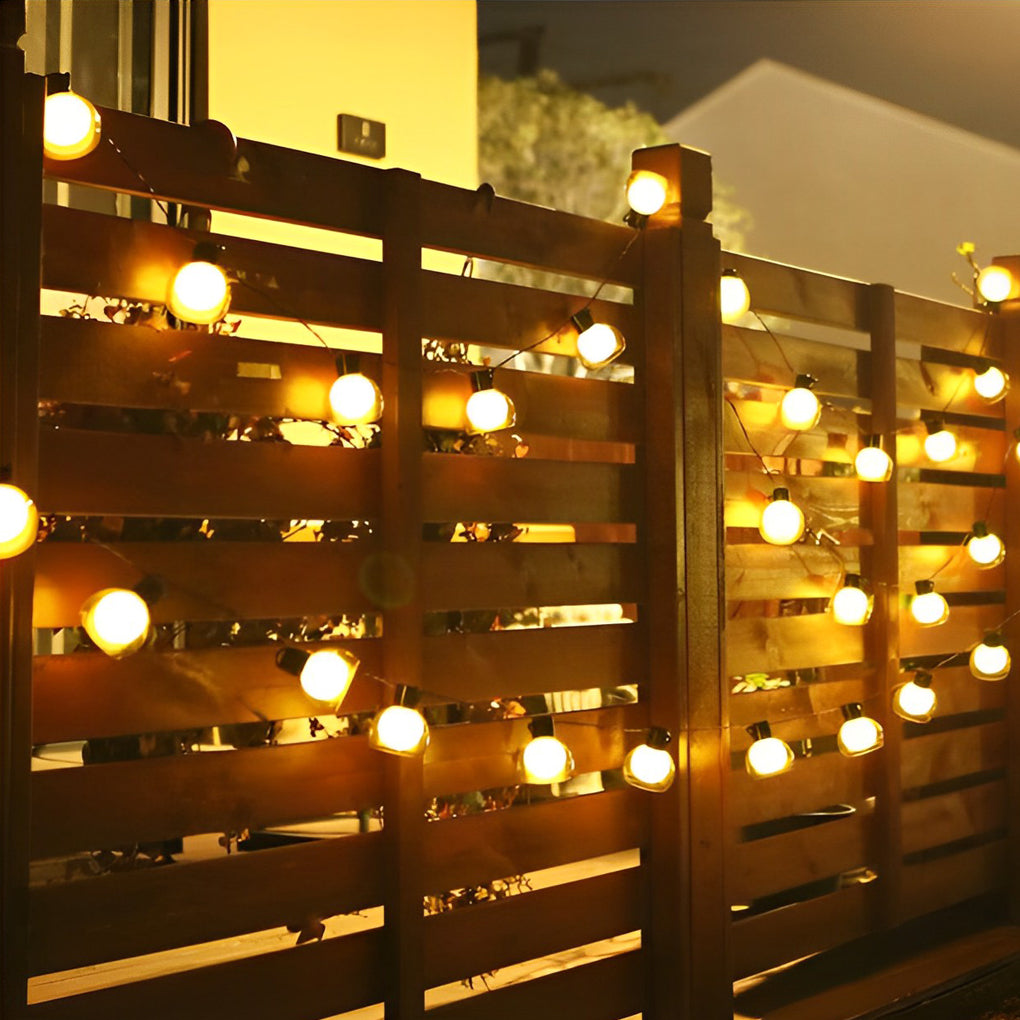 Solar LED Outdoor String Lights with 40 Bulbs - Multi-Power Mode