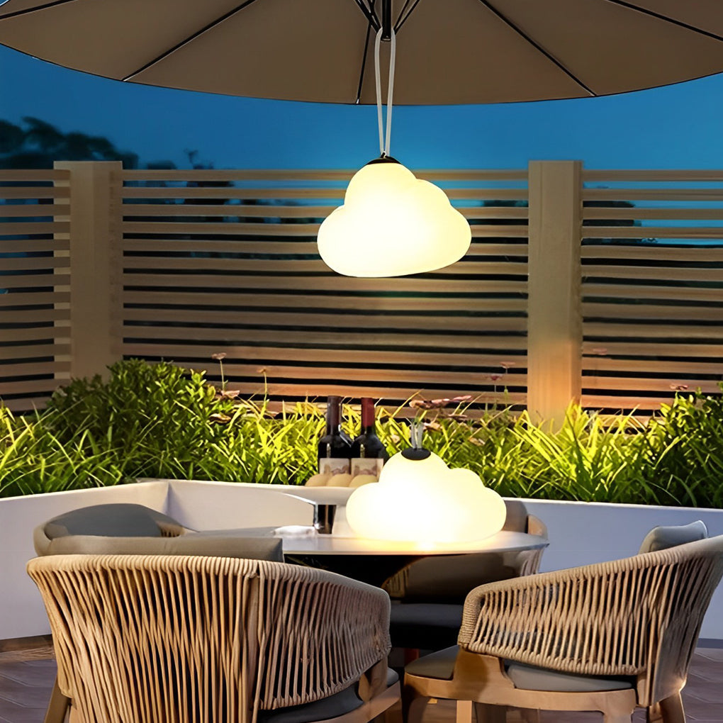 Modern Cloud USB Rechargeable Outdoor Hanging Light IP65 Waterproof