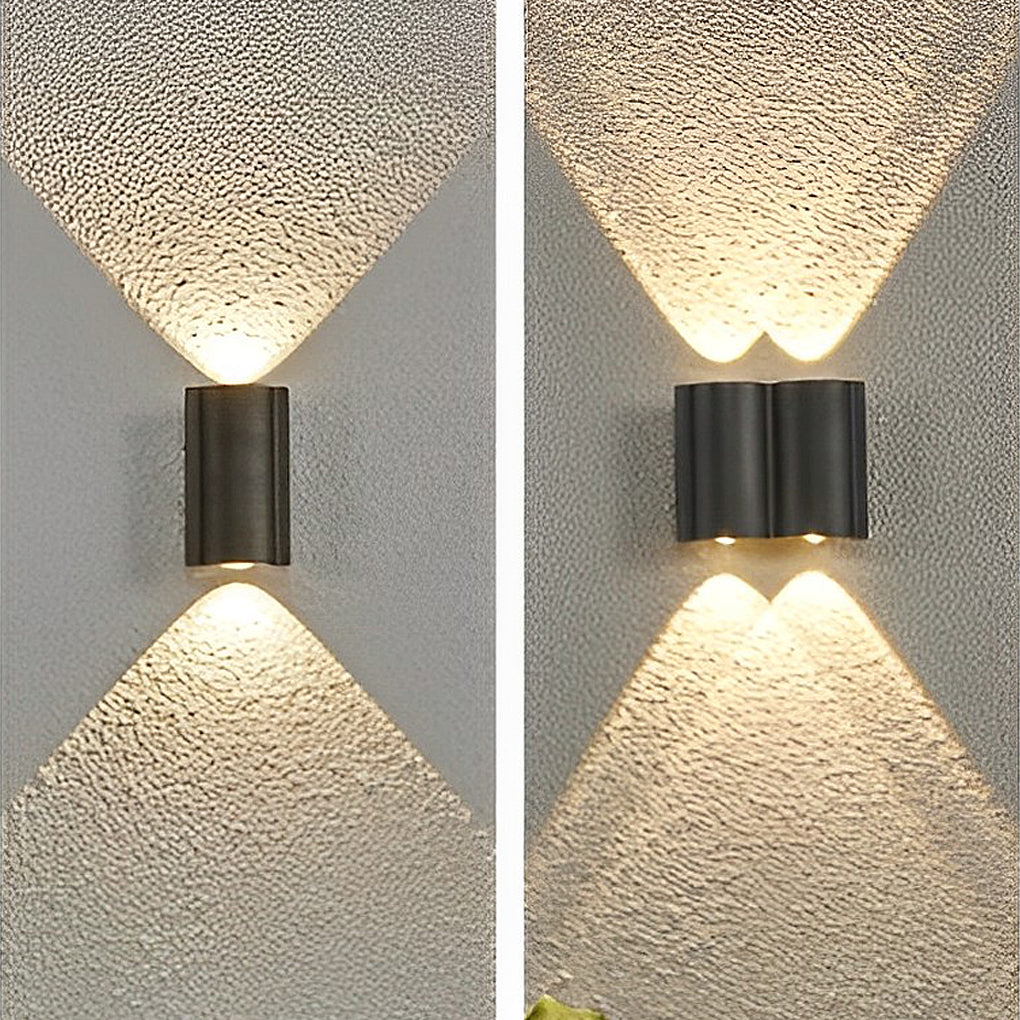 Modern Wave LED Outdoor Wall Light - Waterproof Aluminum Sconce