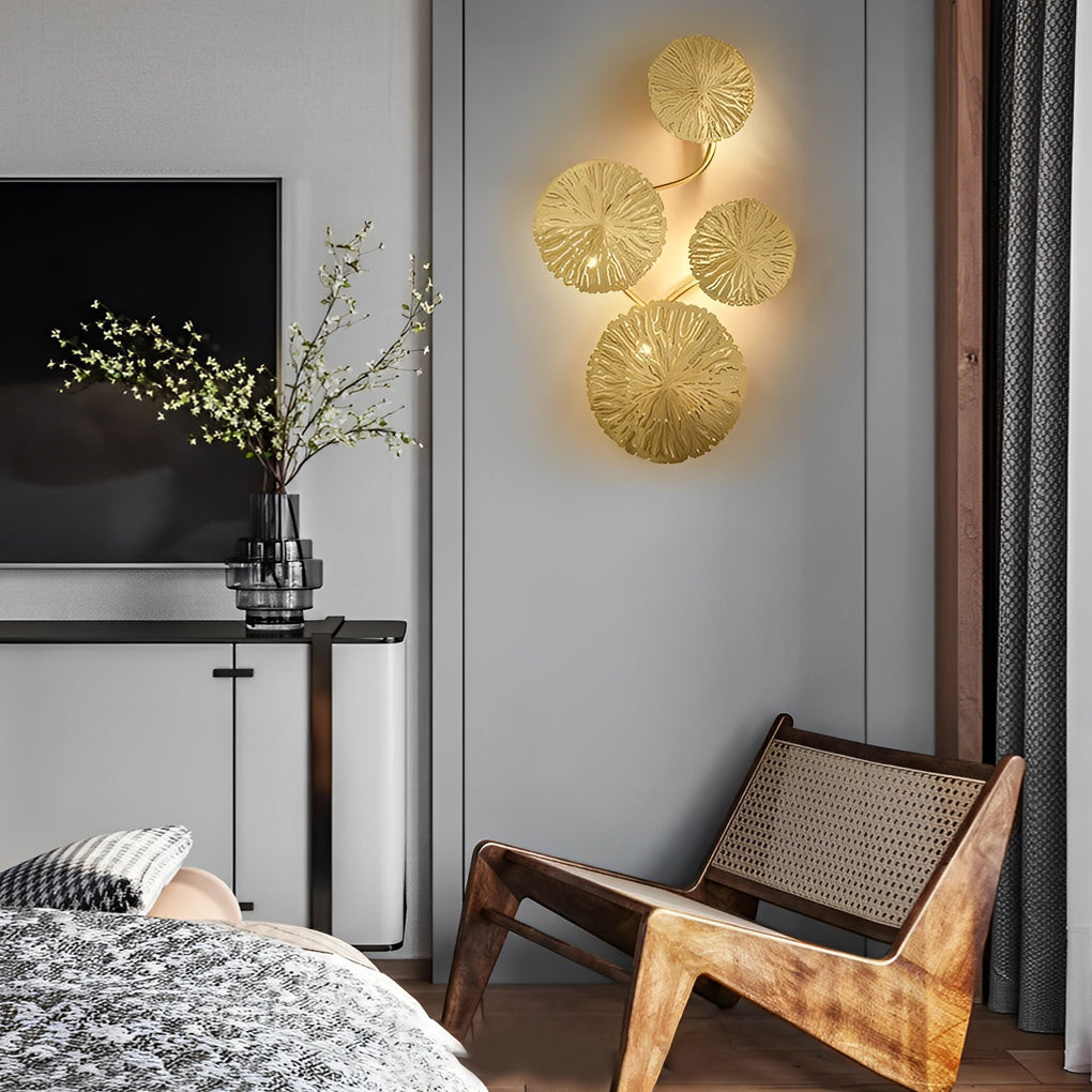 Lotus Leaf Hollow Stainless Steel Modern Wall Sconce