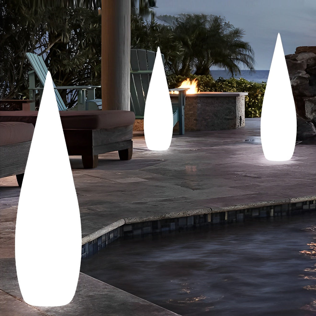 Water Drop LED Floor Lamp - Modern Indoor Outdoor Lighting