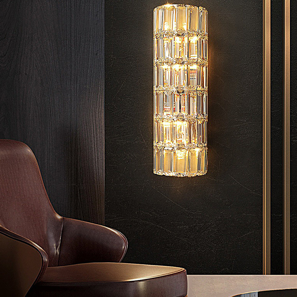 Crystal Wall Sconce with Three-Step Dimming | Modern Luxury Lighting