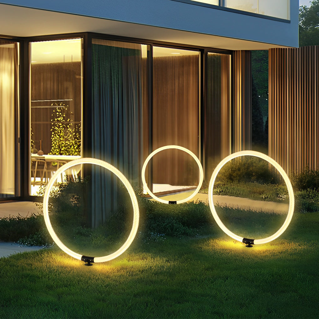 Ring LED Landscape Lamp Modern Waterproof Outdoor Lighting