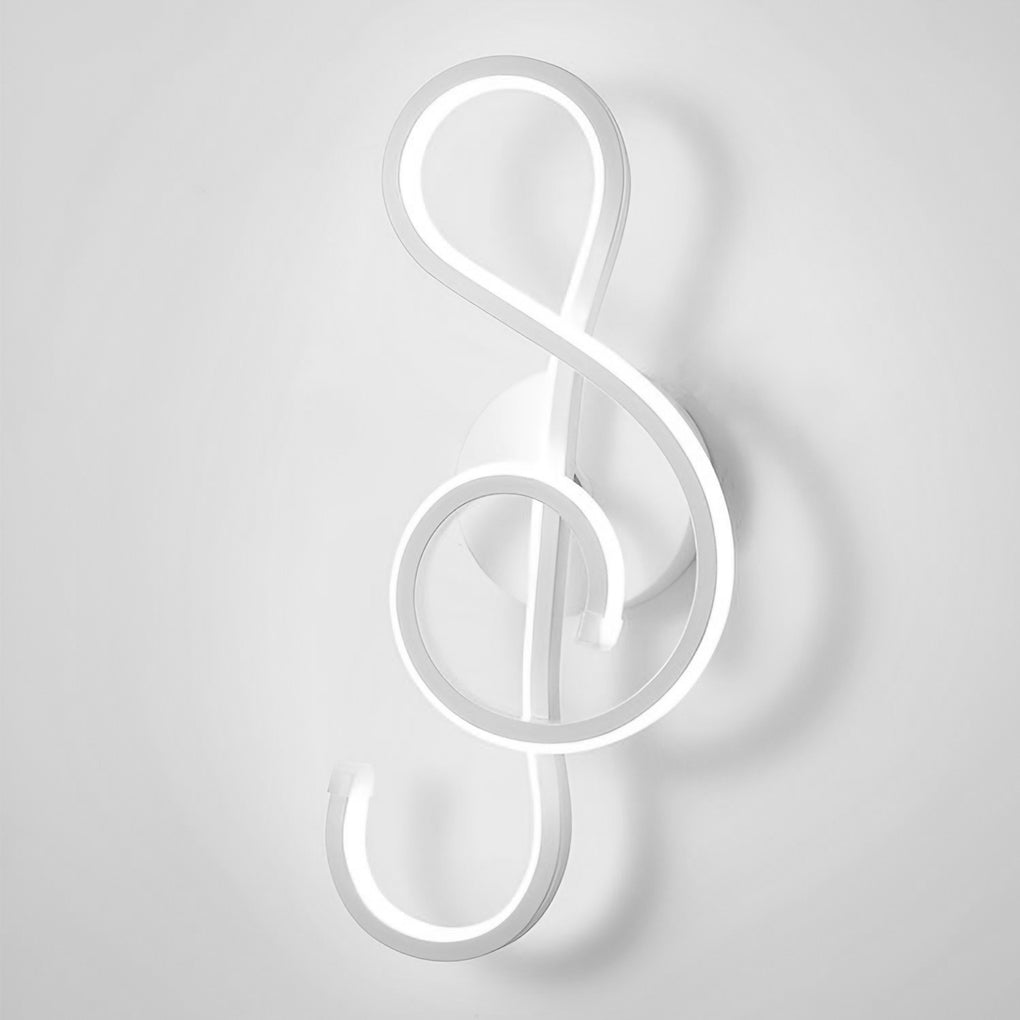 Musical Note LED Wall Sconce - Modern Electroplated Aluminum