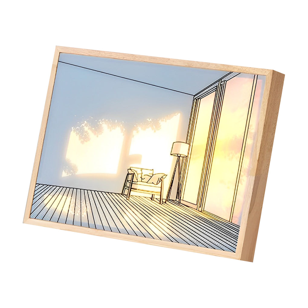 Dimmable LED Sunshine Painting Night Light with Touch Control
