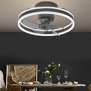 Modern Ceiling Fan Light with Stepless Dimming & Remote Control