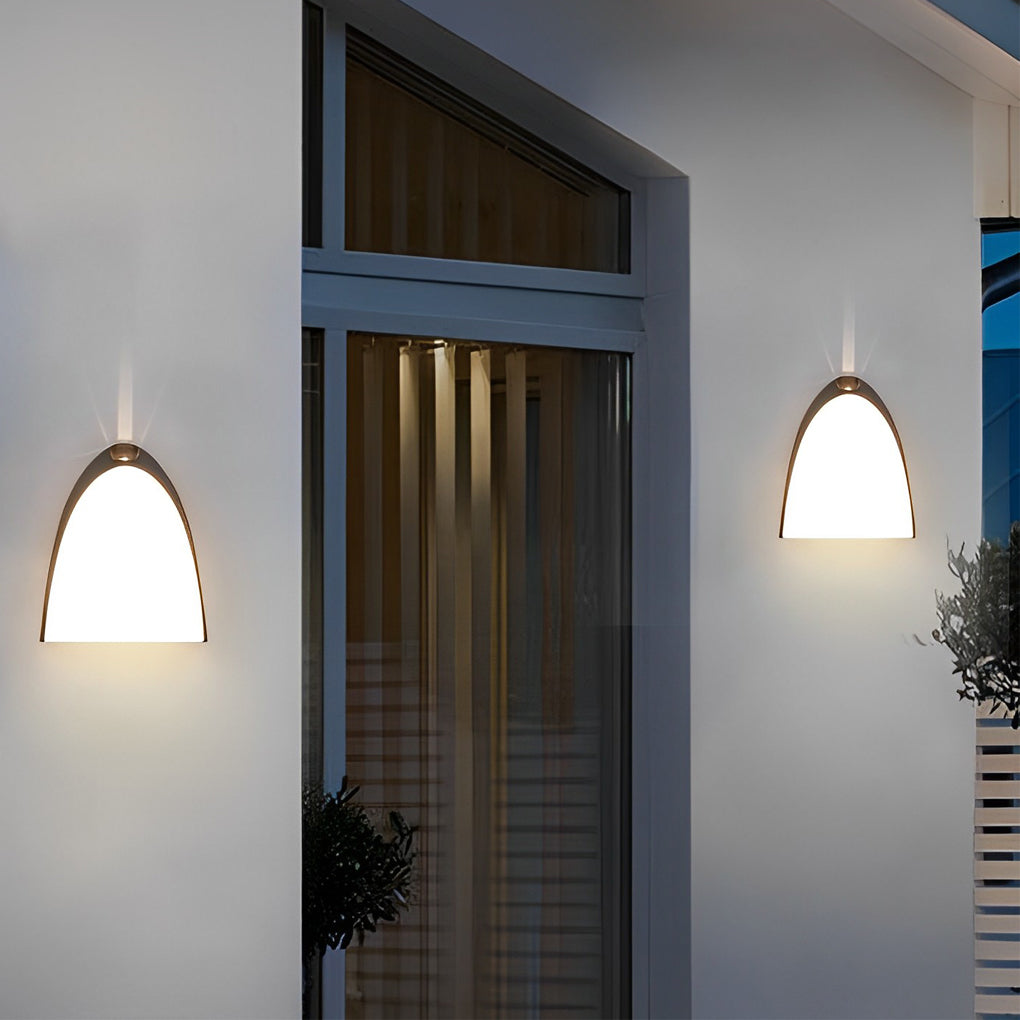 Modern Black Aluminum Outdoor Wall Sconce with LED Light
