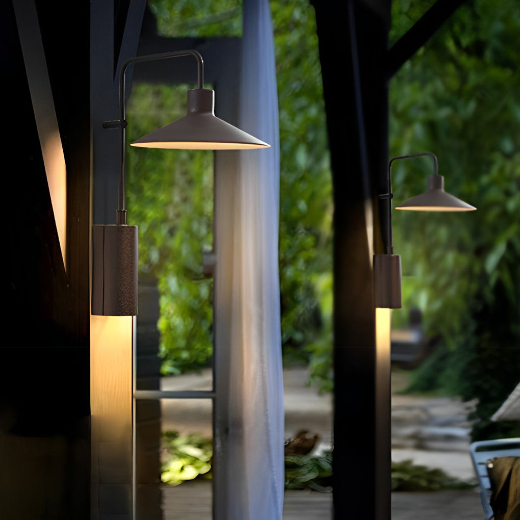 Modern Waterproof LED Outdoor Wall Sconce with Swing Arm