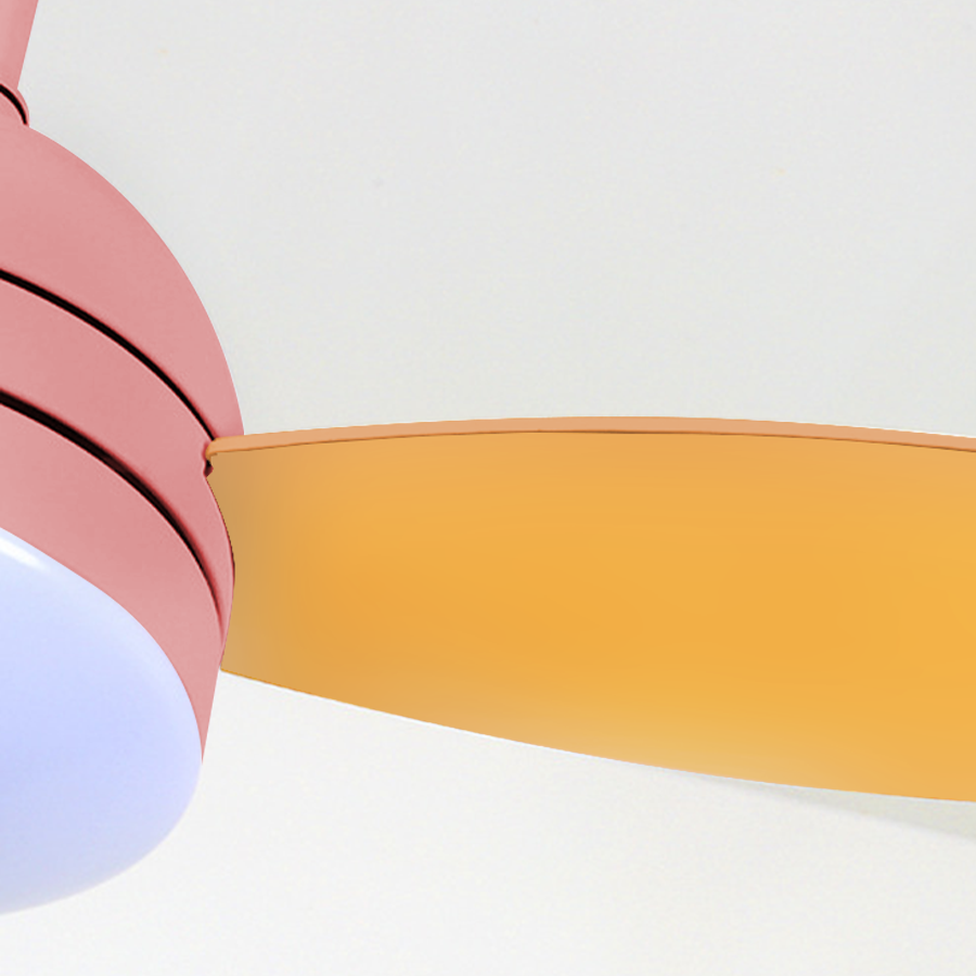 Modern Kids Ceiling Fan with Light | 42" Wood Blade Silent Fan