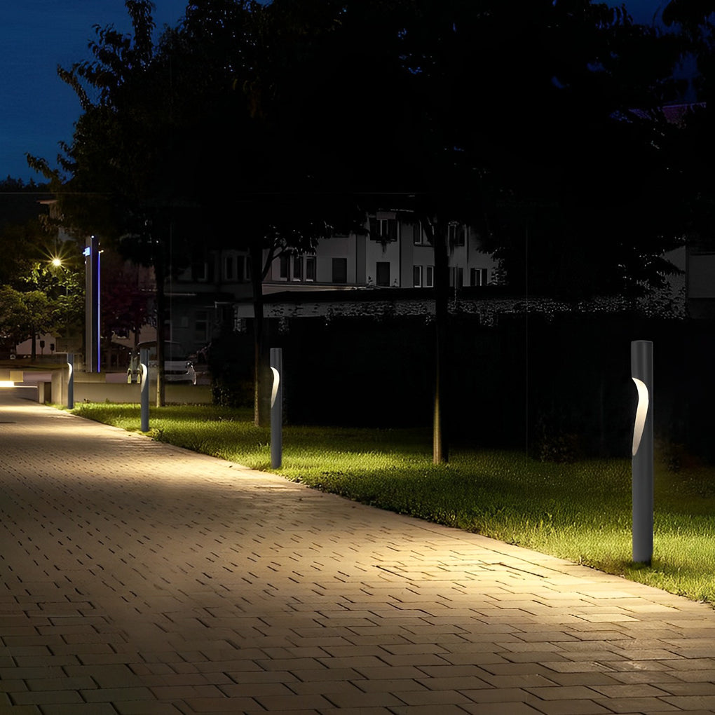 Modern Gray Stainless Steel LED Pathway Light for Outdoor Landscape