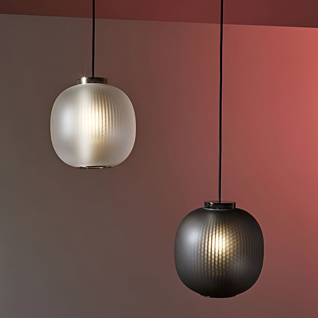 Modern Glass Lantern Pendant Light - LED Ceiling Light