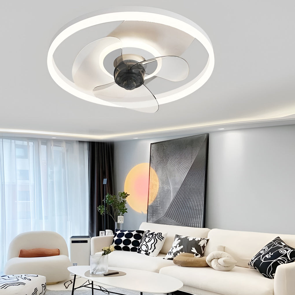 Modern Ceiling Fan Light with Remote & Dimming
