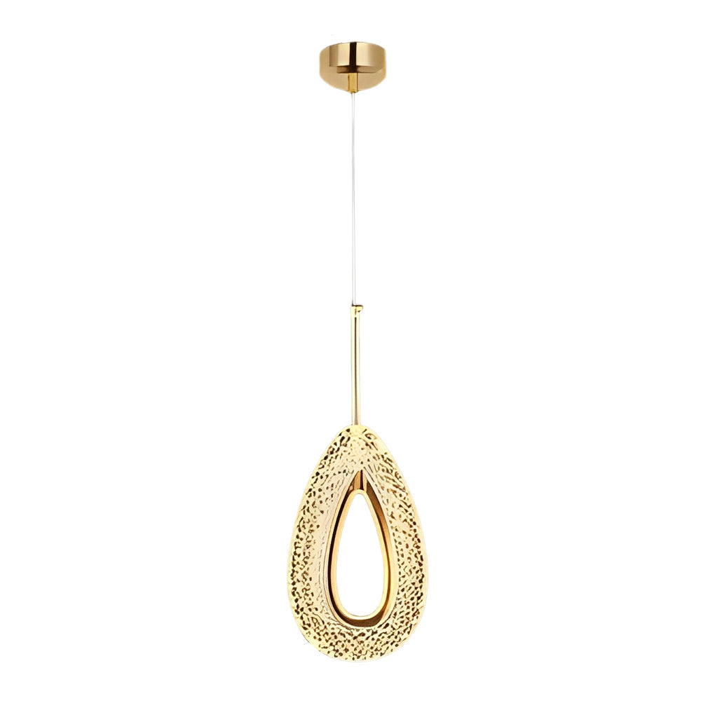 Modern Gold LED Pendant Light with 3-Step Dimming | Geometric Design