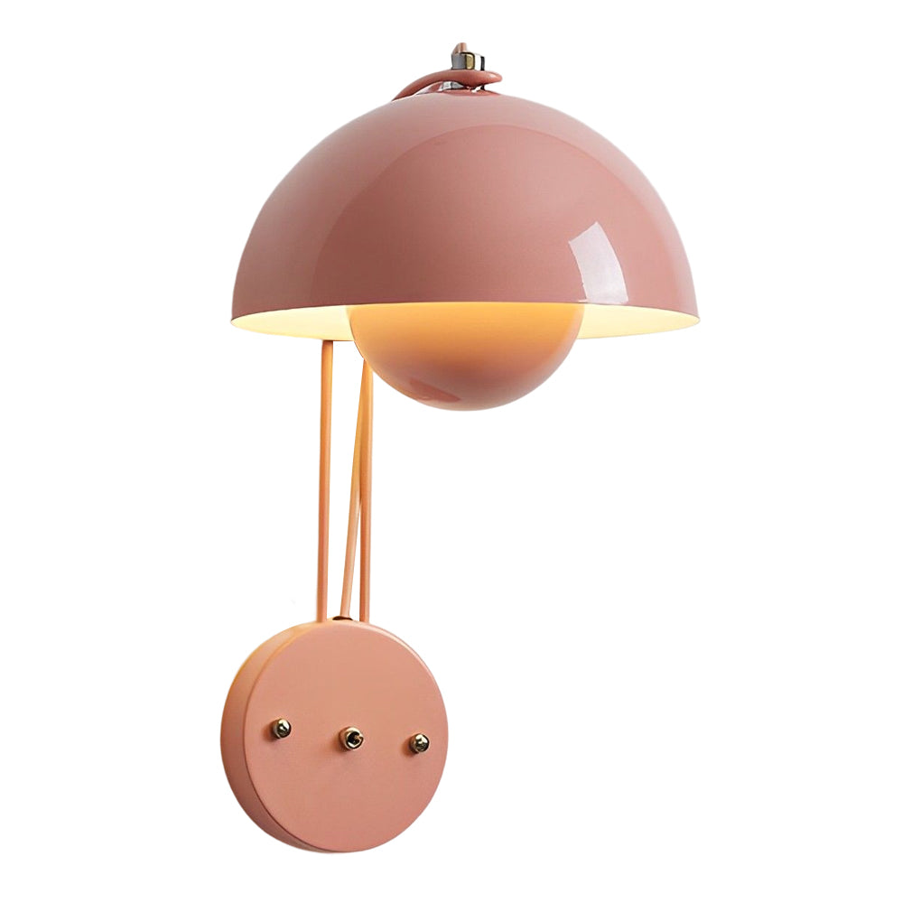 Modern Circular Wall Sconce with Three-Step Dimming - Iron Finish