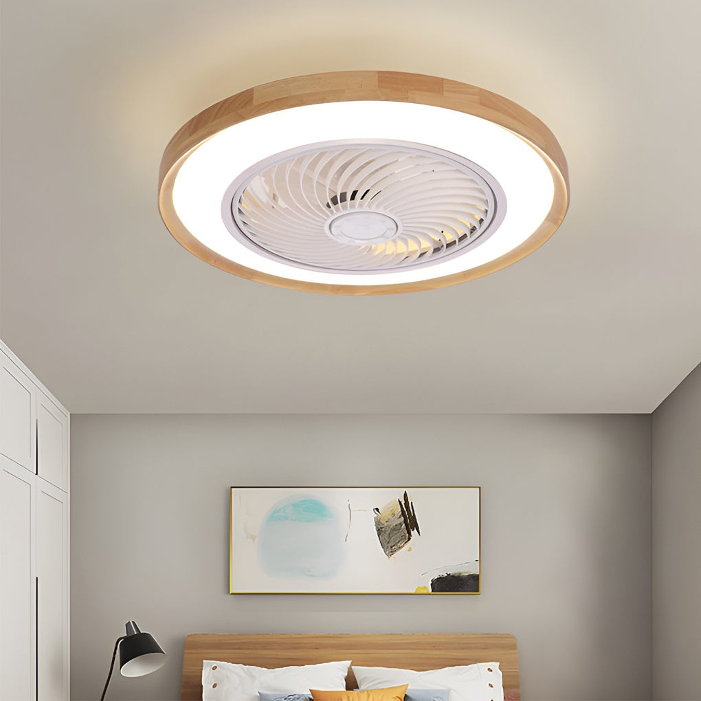 Modern Bladeless Ceiling Fan with LED Light & Remote Control