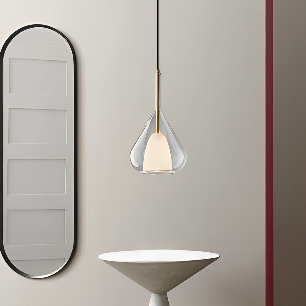 Raindrop Double Layer Glass Pendant Light Modern Nordic Chandelier