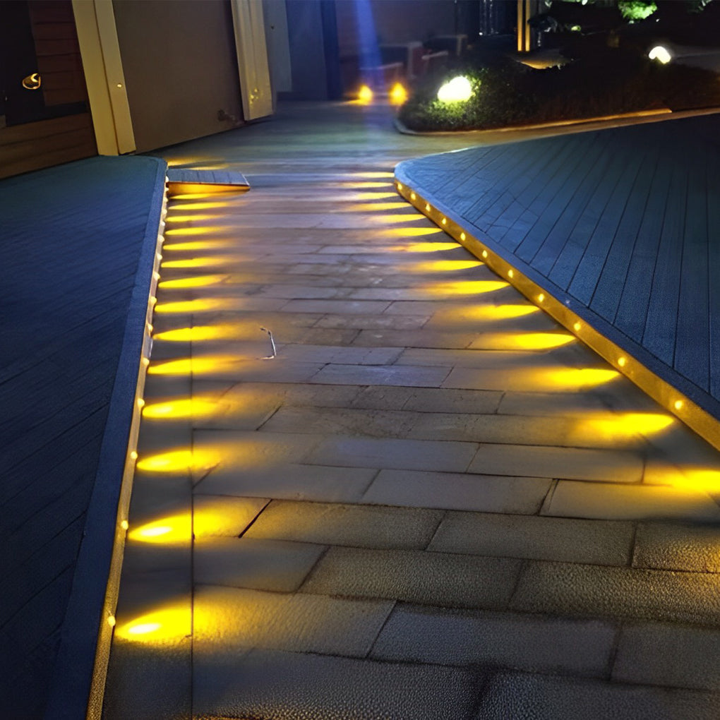 LED In-Ground Step Lights Set - Stainless Steel Modern Outdoor