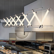 Geometric Acrylic Tube LED Island Pendant Light - 6/12 Lights