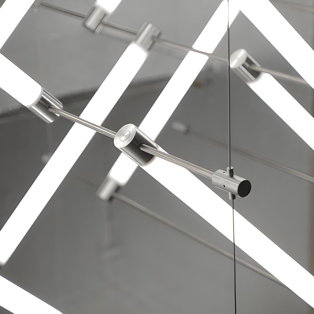 Geometric Acrylic Tube LED Island Pendant Light - 6/12 Lights