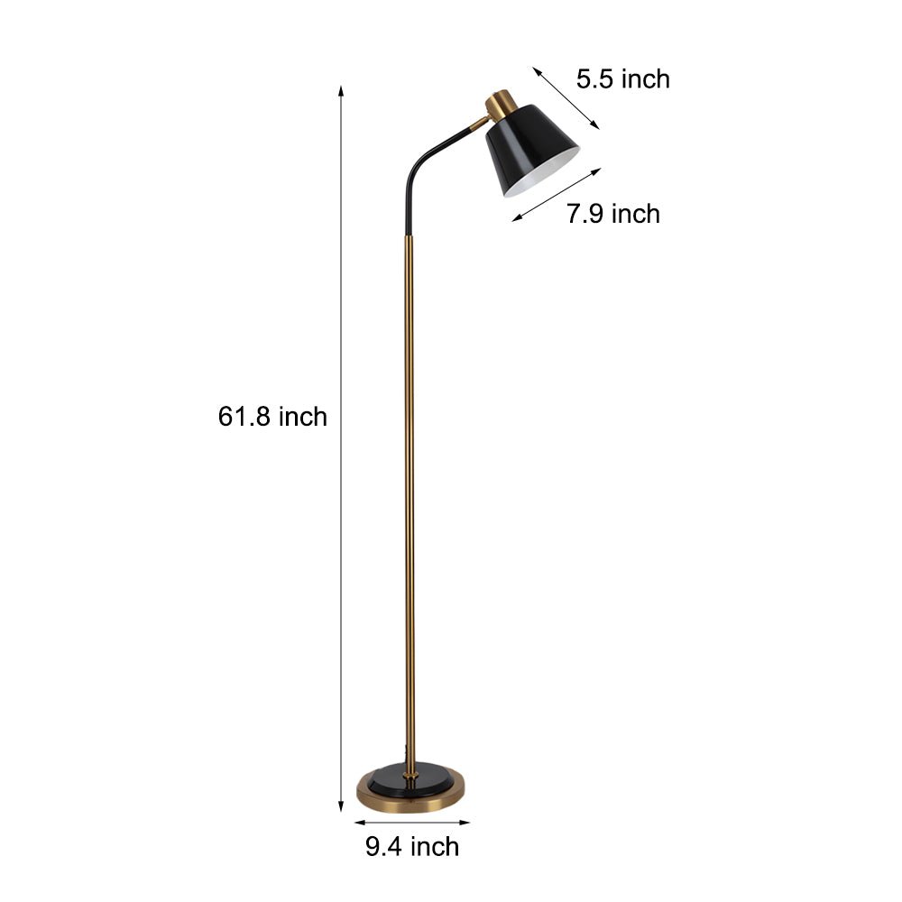 62-Inch Adjustable Metal Floor Lamp with 3-Step Color Dimming