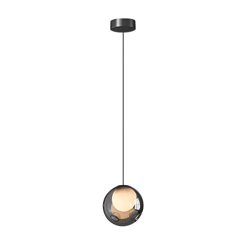 Modern Glass Bubble Pendant Light with 3-Step LED Dimming