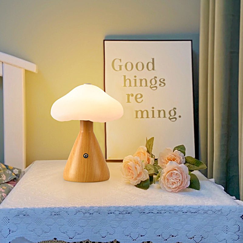 Mushroom Cloud Metal Table Lamp LED Cordless Touch Dimmable
