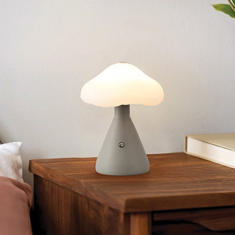 Mushroom Cloud Metal Table Lamp LED Cordless Touch Dimmable
