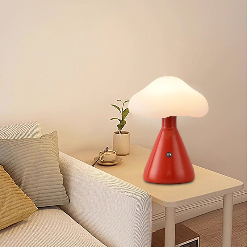Mushroom Cloud Metal Table Lamp LED Cordless Touch Dimmable